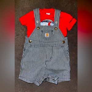 Carhartt baby overalls set 9-12m